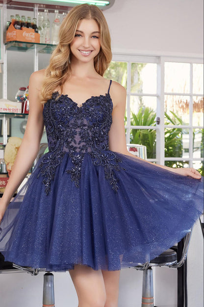 Rosemary Mini Dress Glitter Tulle Cocktail Dress