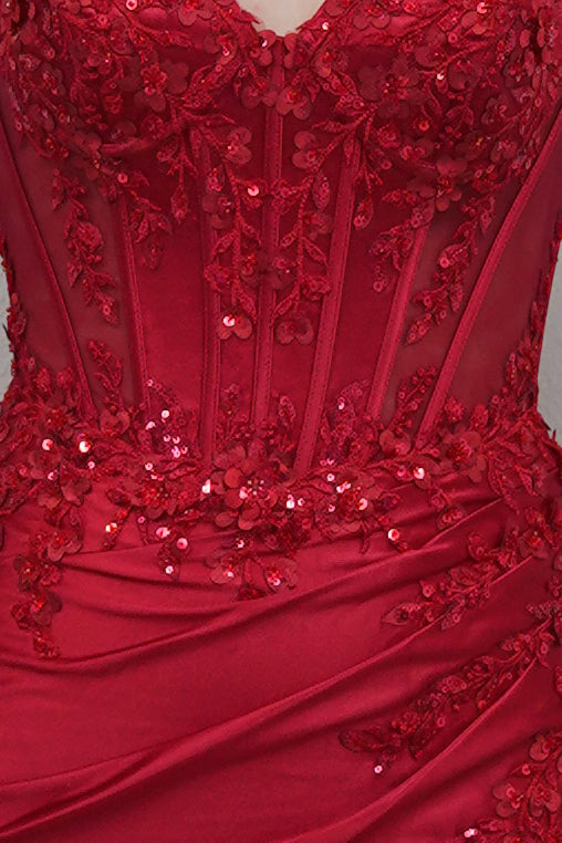 Robbie Mini Dress Lace Corset Satin Cocktail Dress