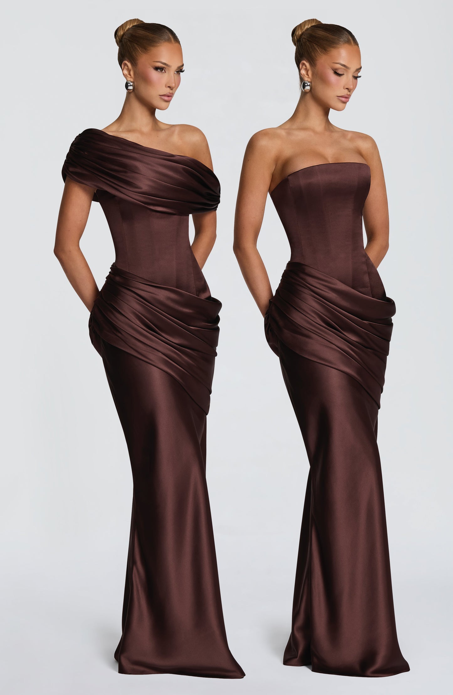 Ella Maxi Dress Plum Brown