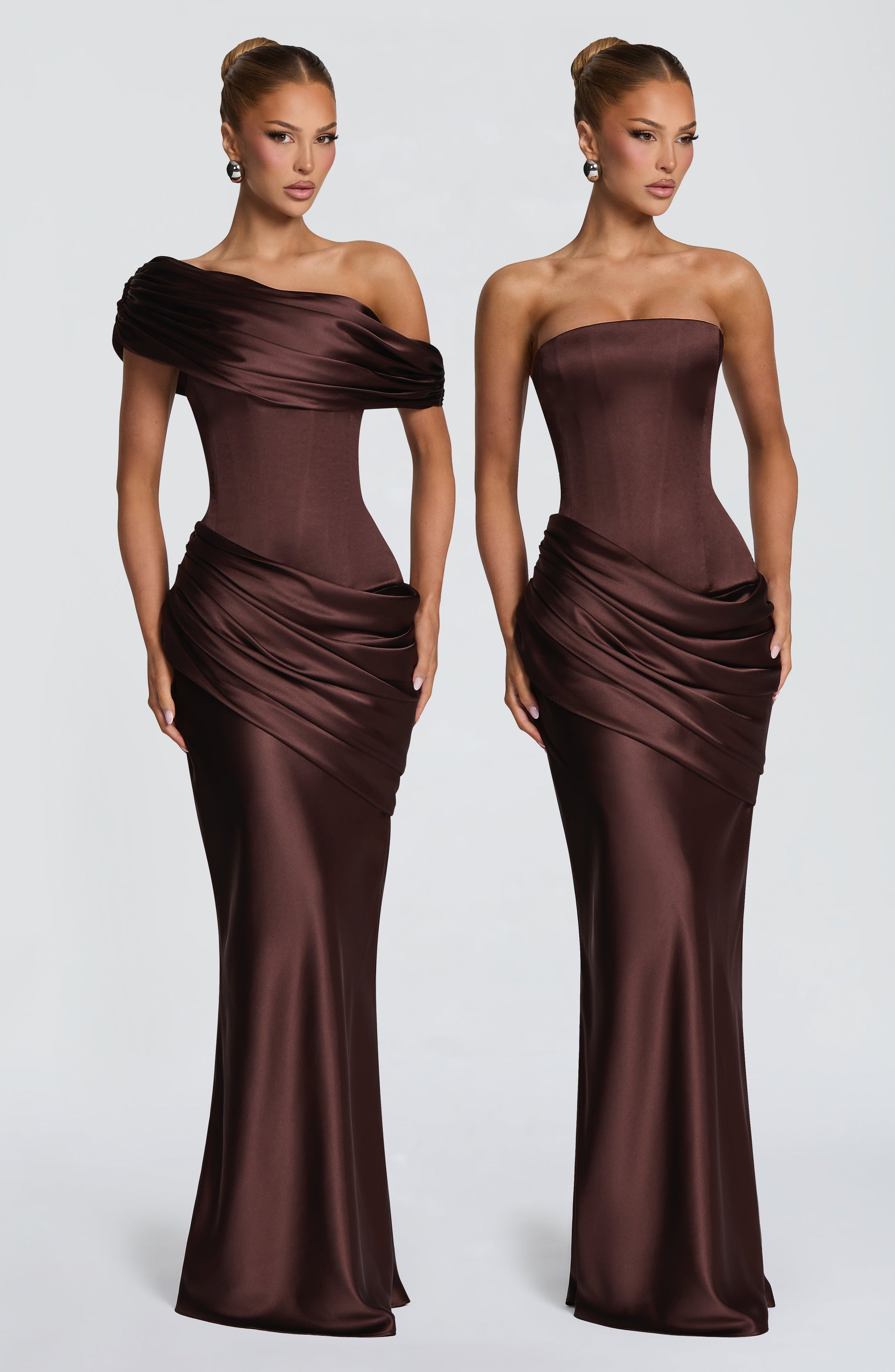 Ella Maxi Dress Plum Brown