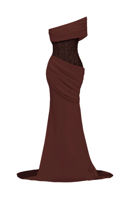 Ellora Gown Plum Brown