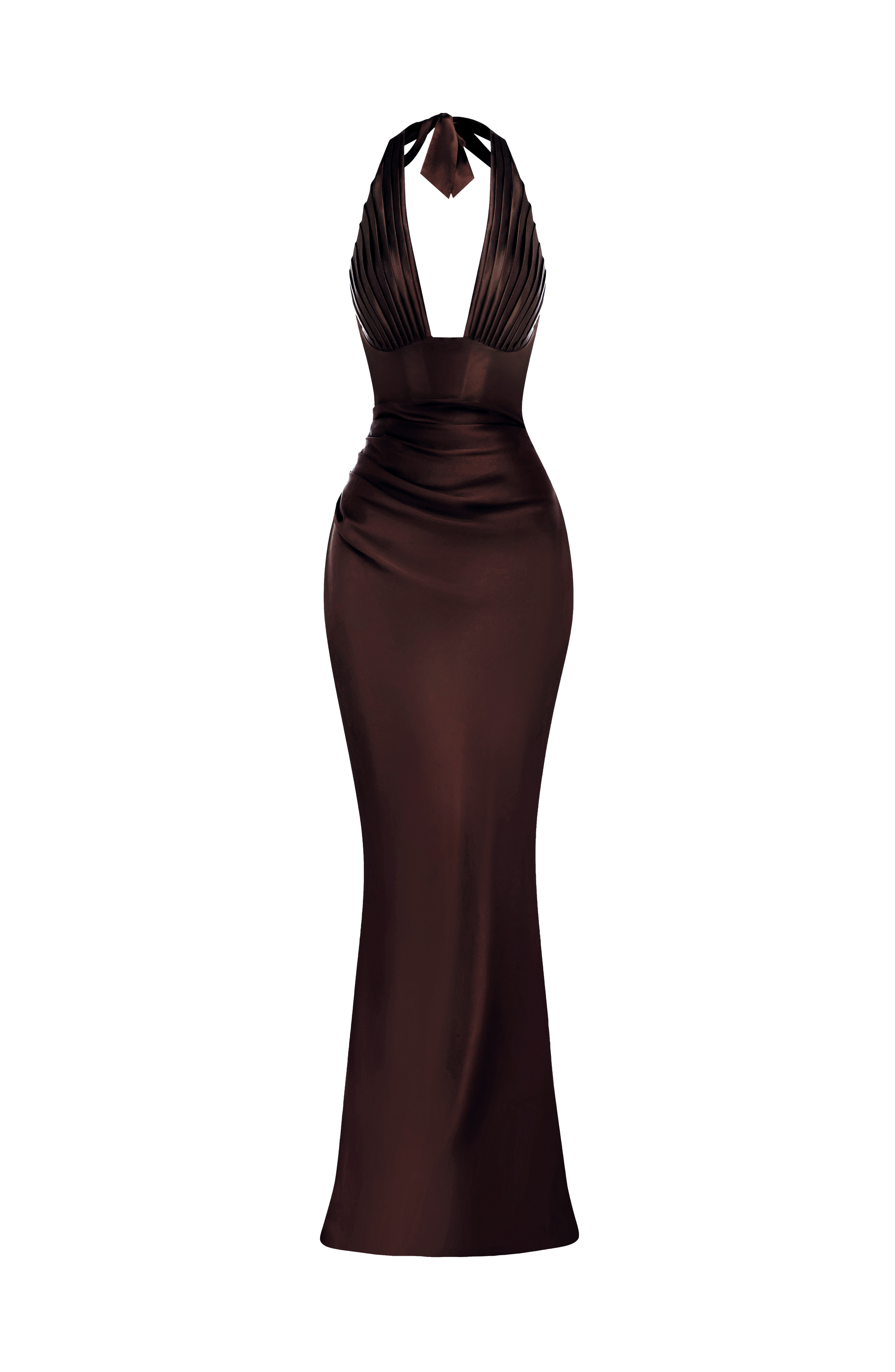 Elowen Maxi Dress Plum Brown