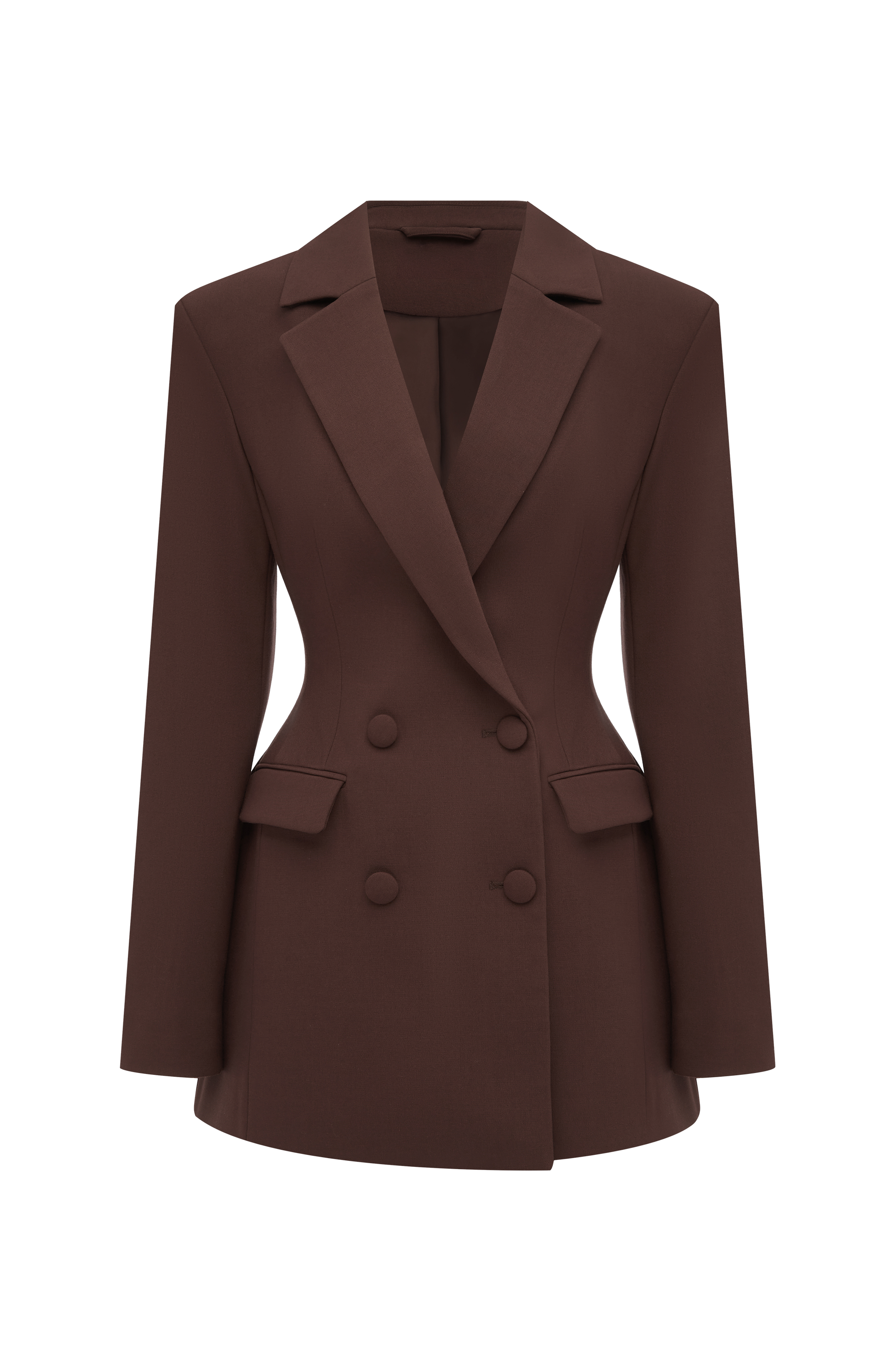 Elvira Mini Dress Plum Brown