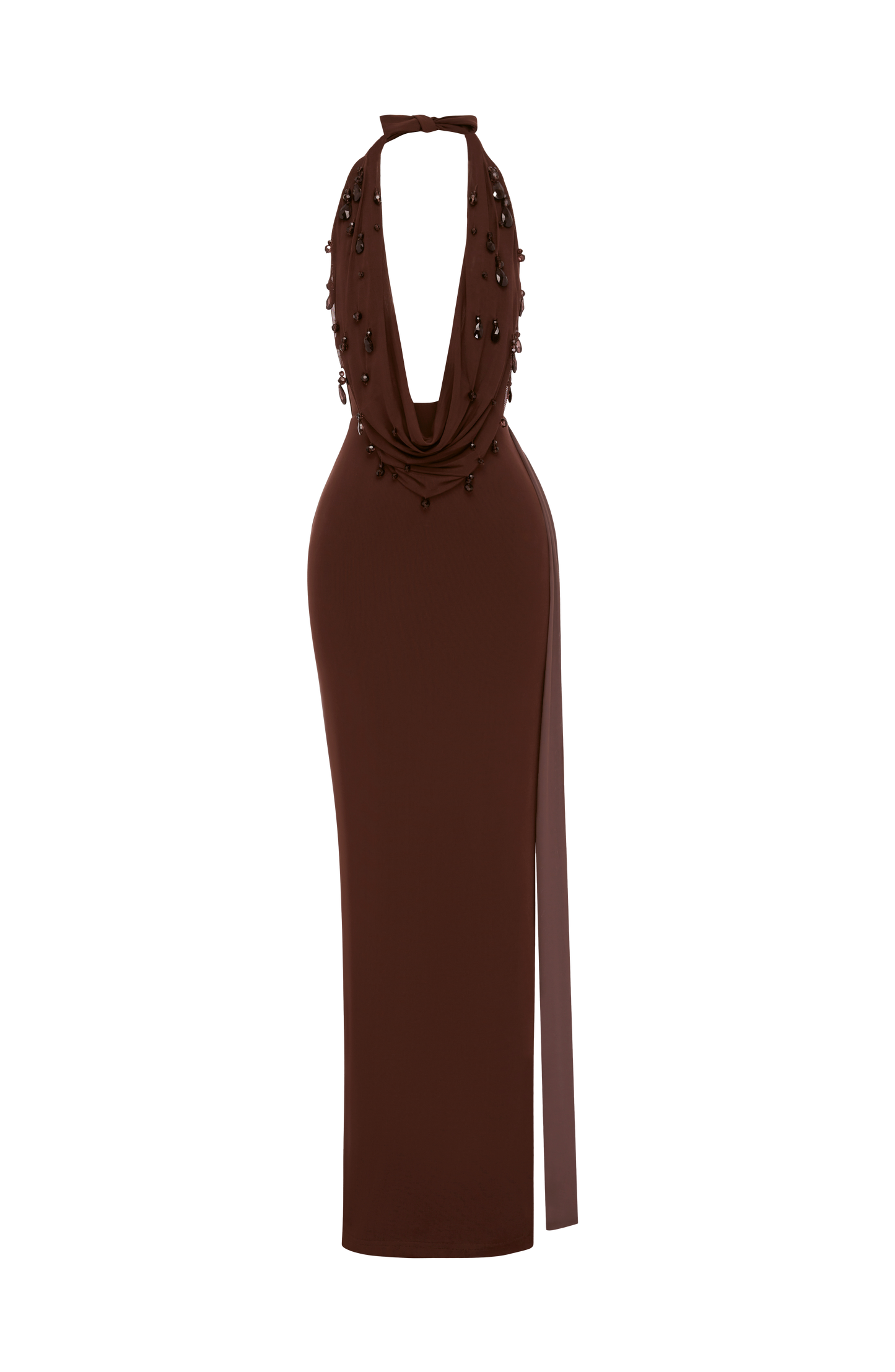 Fabia Maxi Dress Plum Brown