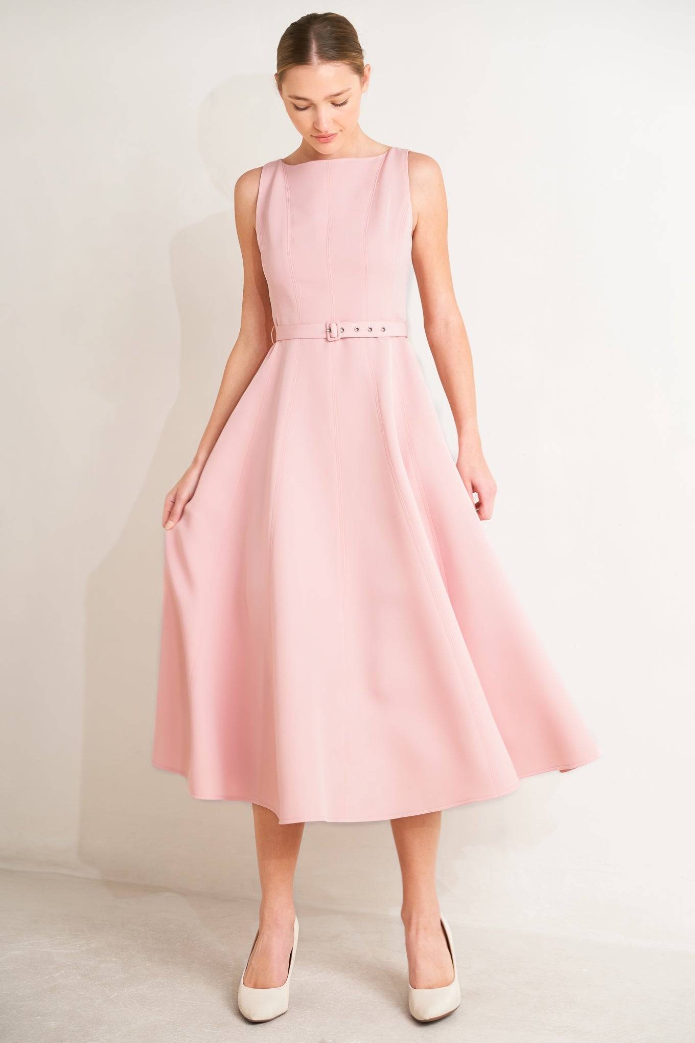 LIVING THE DREAM PINK MIDI DRESS