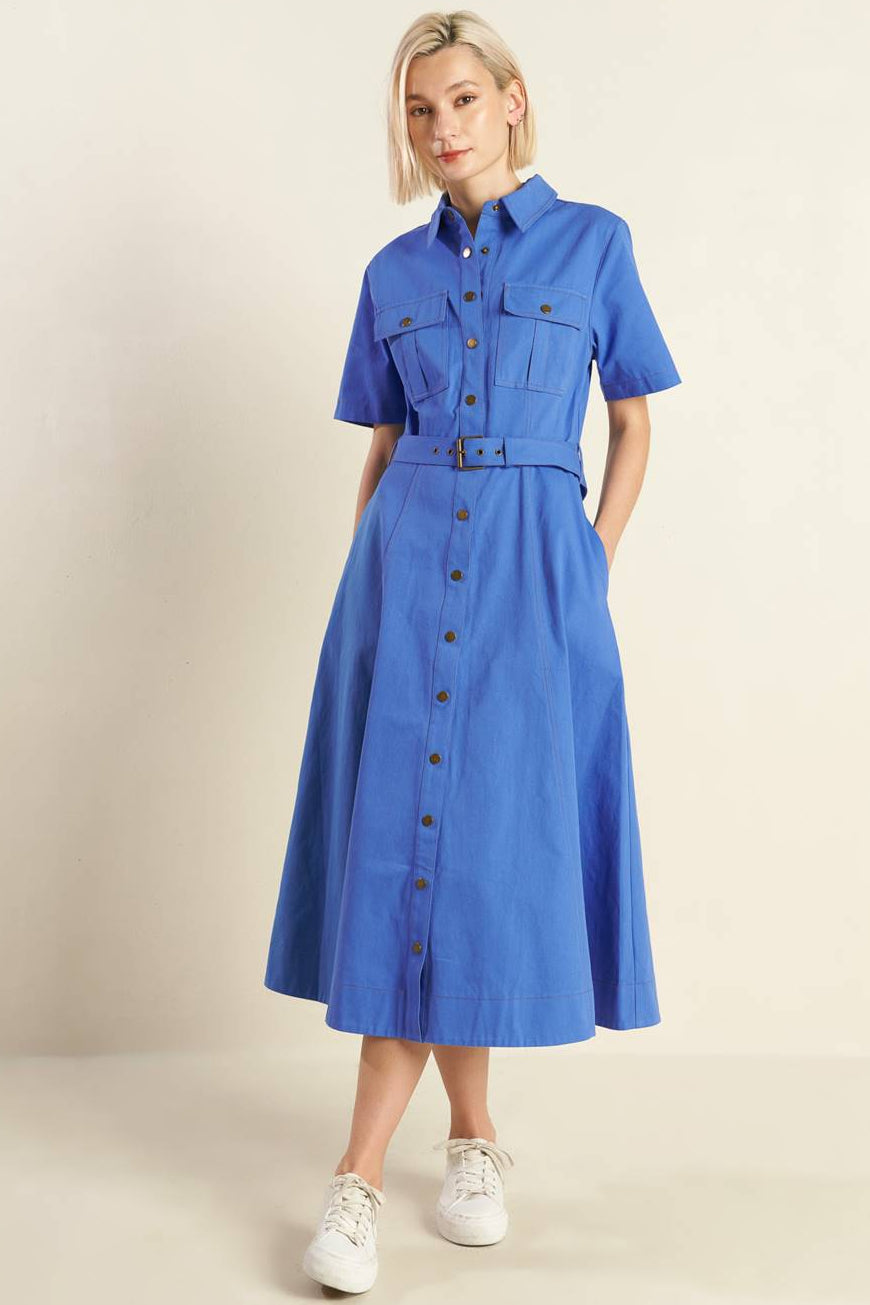 THE ESSENTIAL SHIRT DRESS BLUE