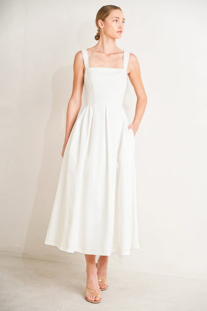 SERENE CHARM OFF WHITE MIDI DRESS FINAL