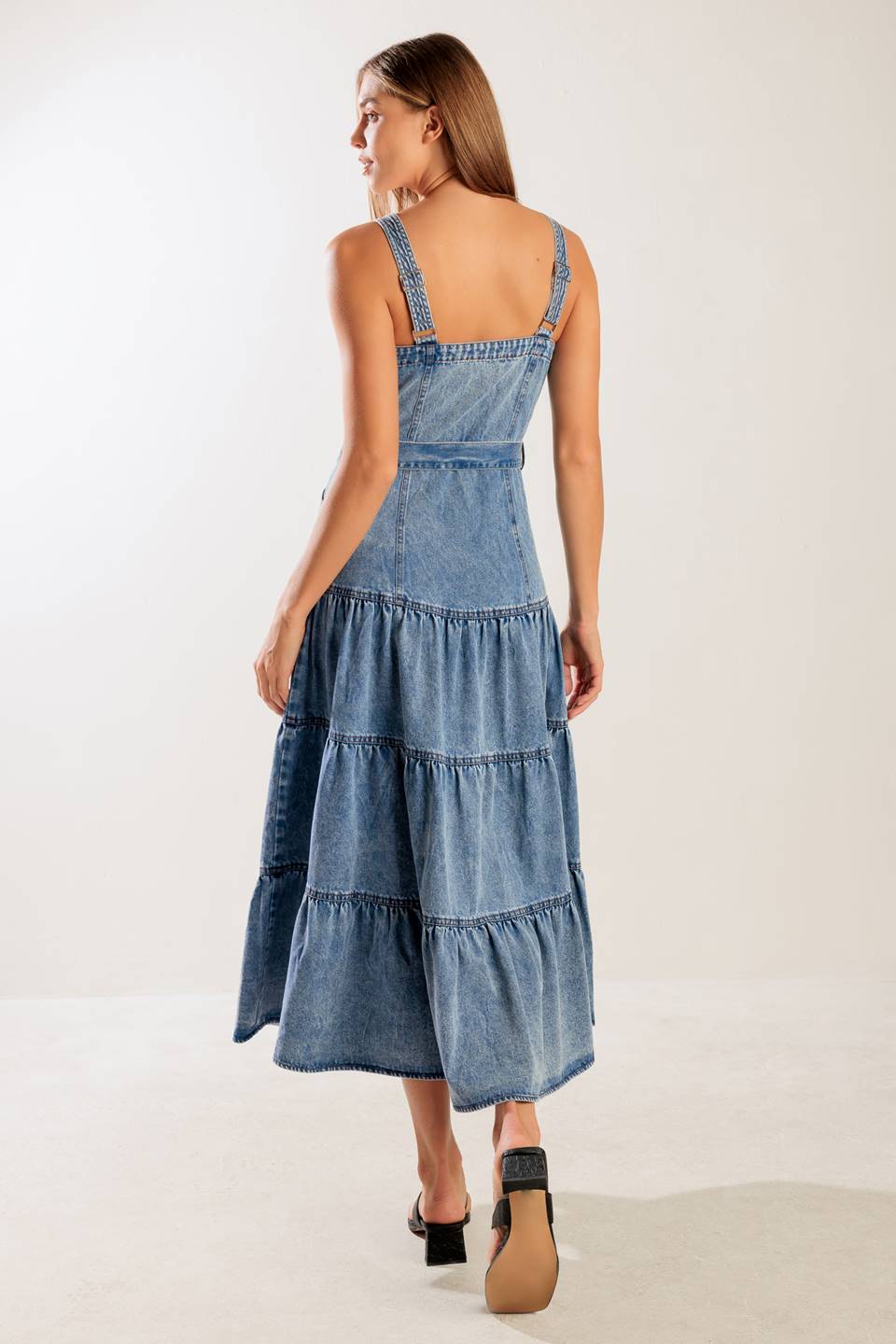 SUNSHINE STATE OF MIND ZIP FRONT DENIM DRESS