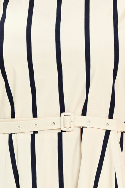 SAIL AWAY STRIPED MIDI DRESS
