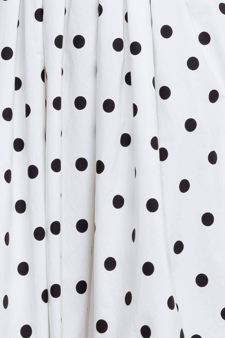 POLKA DOT WHITE & BLACK BUBBLE HEM MIDI DRESS