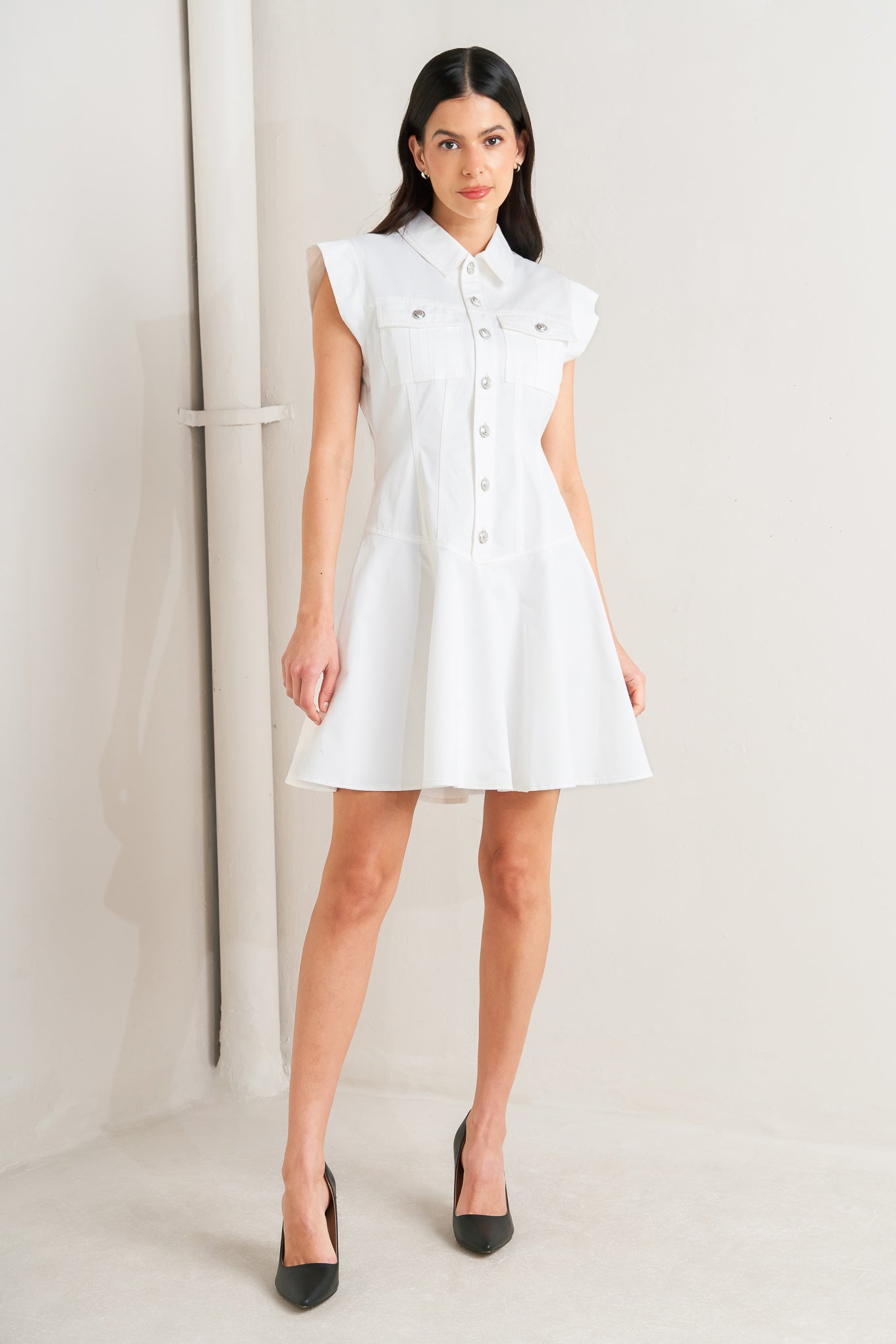 CONFIDENTLY YOURS WHITE MINI DRESS