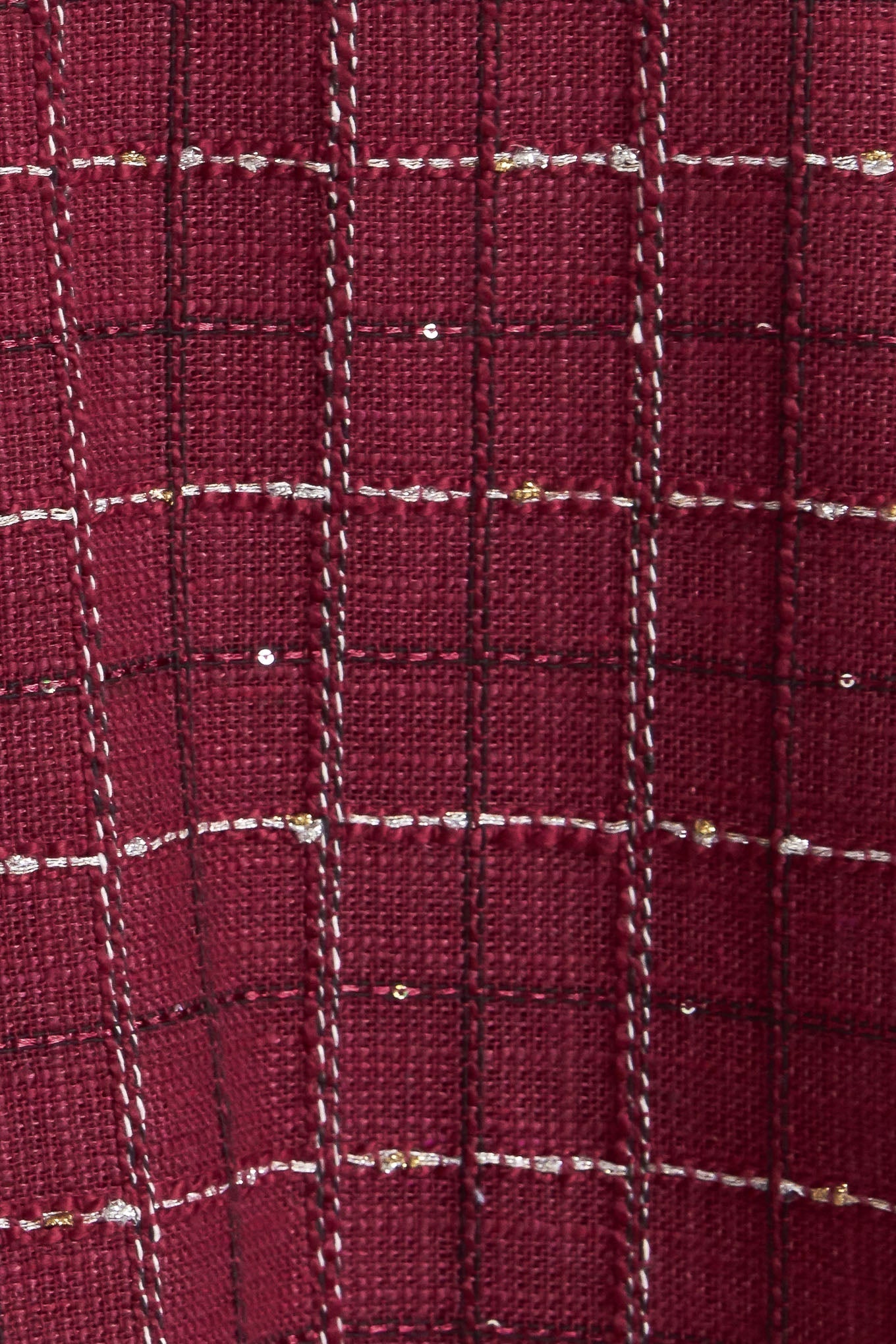 TWEED STRAPLESS MINI DRESS WINE