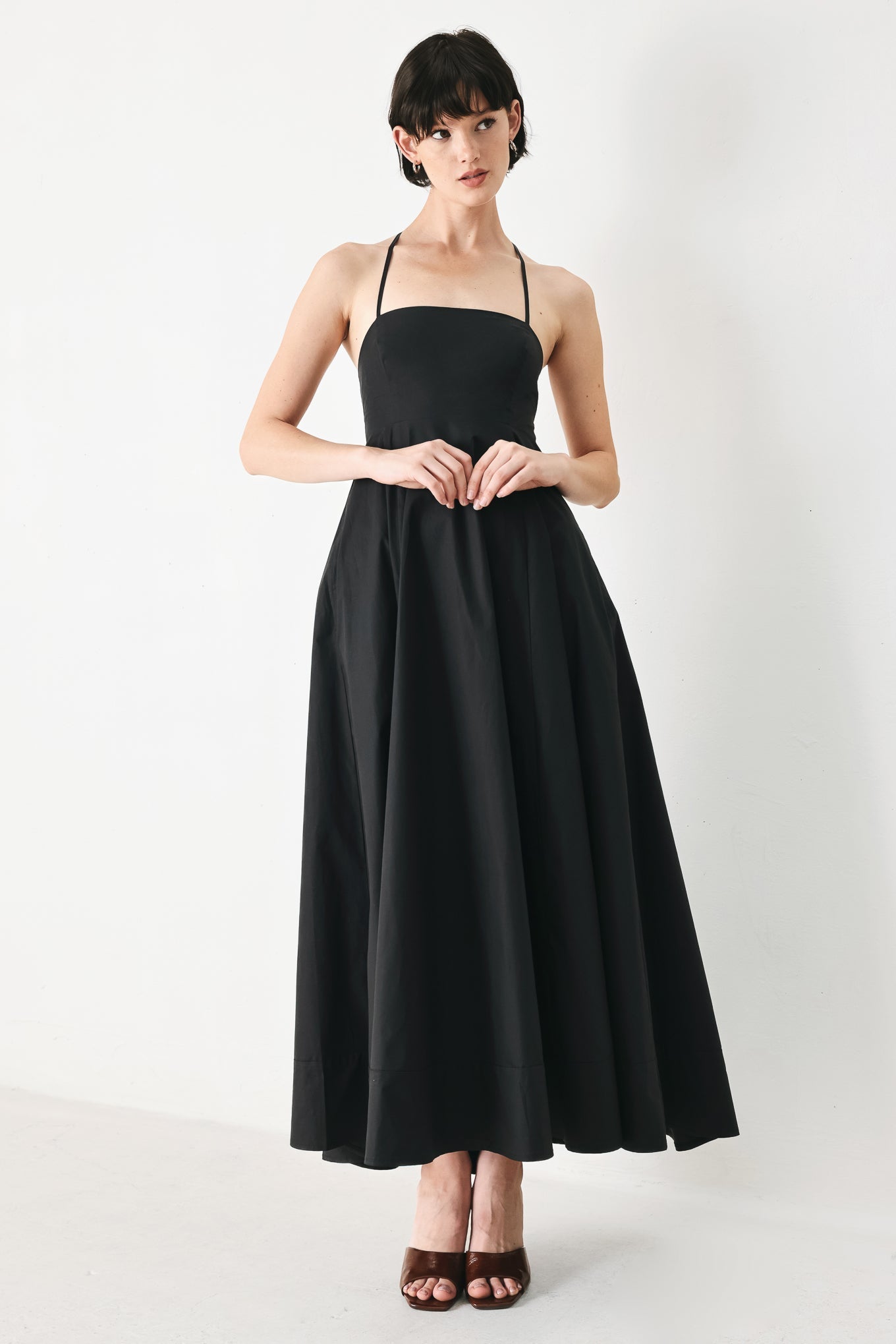 PURE OPEN BACK MIDI DRESS