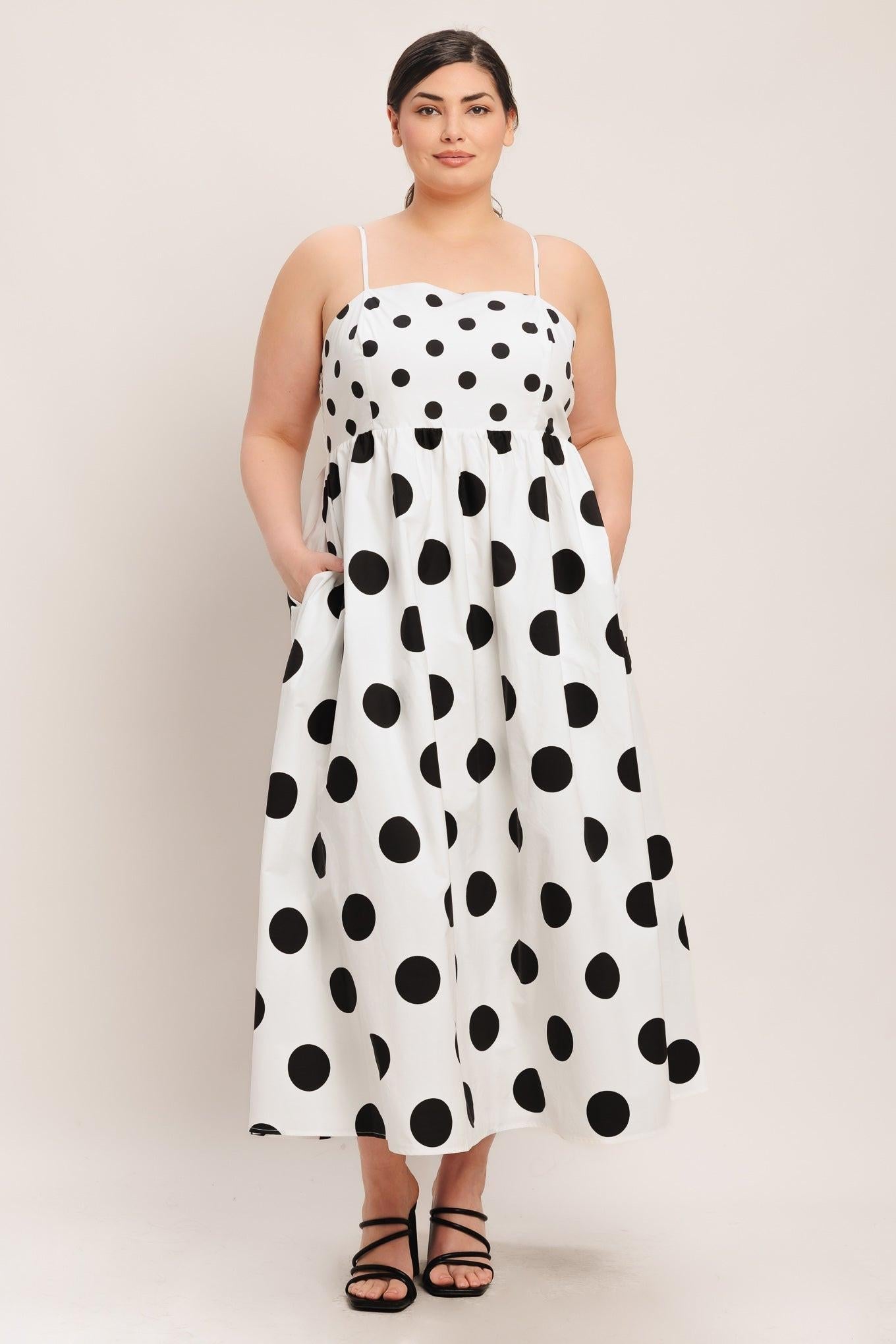 DOLCE VITA POLKA DOT MIDI DRESS