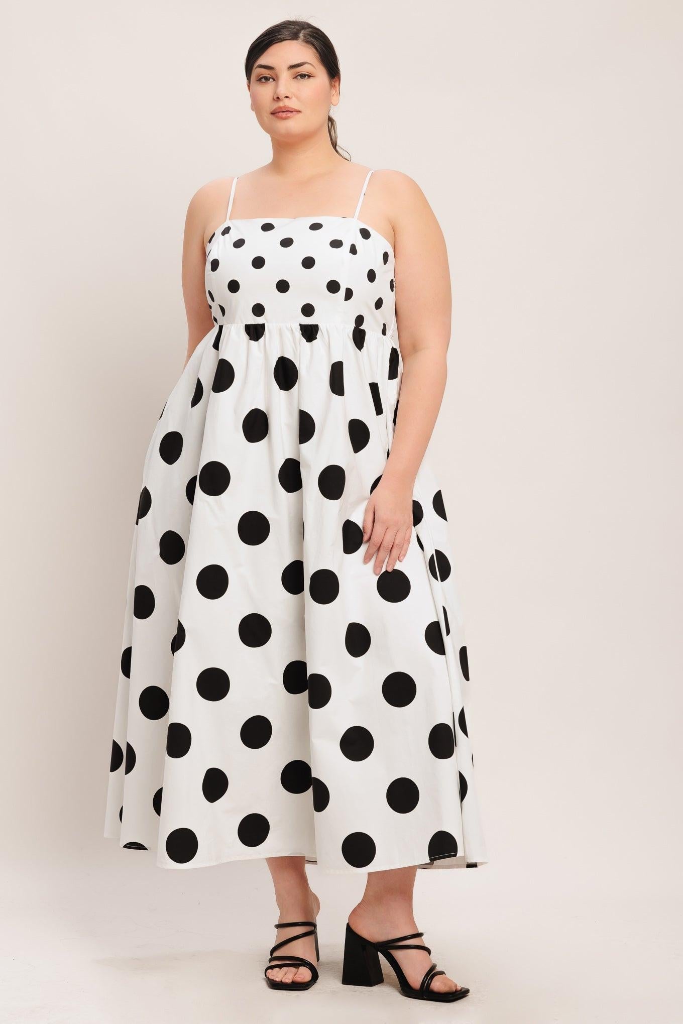 DOLCE VITA POLKA DOT MIDI DRESS FINAL