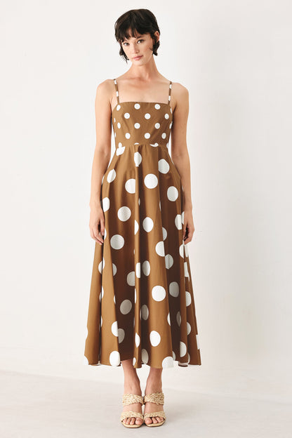 DOLCE VITA POLKA DOT MIDI DRESS