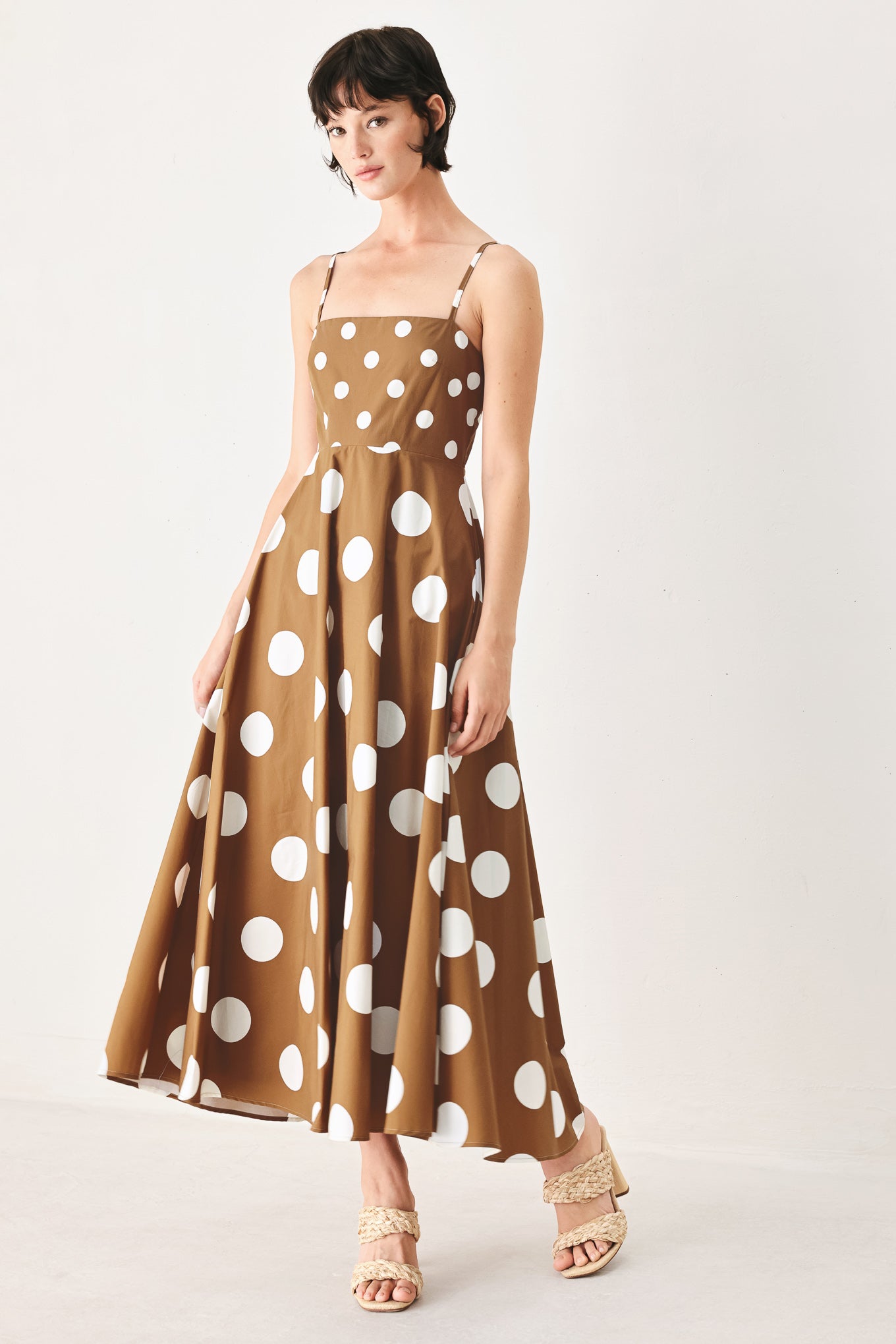 DOLCE VITA POLKA DOT MIDI DRESS