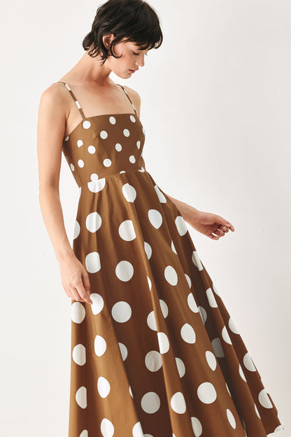 DOLCE VITA POLKA DOT MIDI DRESS