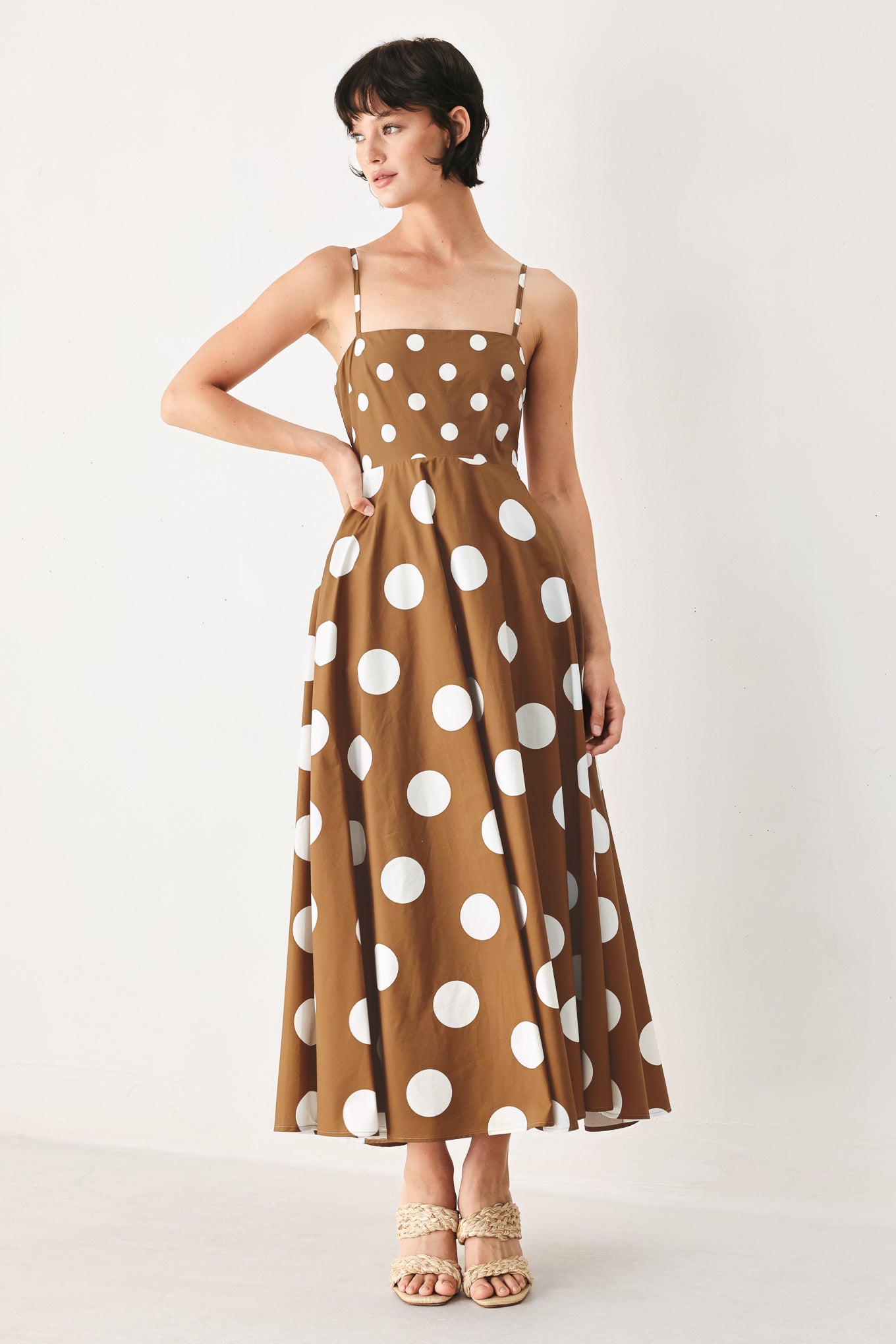 DOLCE VITA POLKA DOT MIDI DRESS FINAL