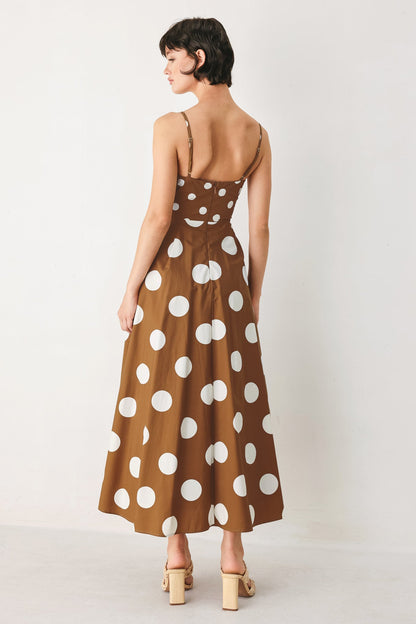 DOLCE VITA POLKA DOT MIDI DRESS