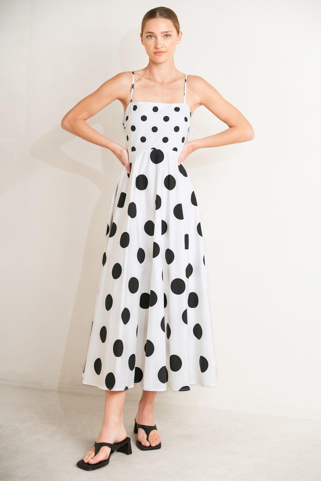 DOLCE VITA POLKA DOT MIDI DRESS FINAL