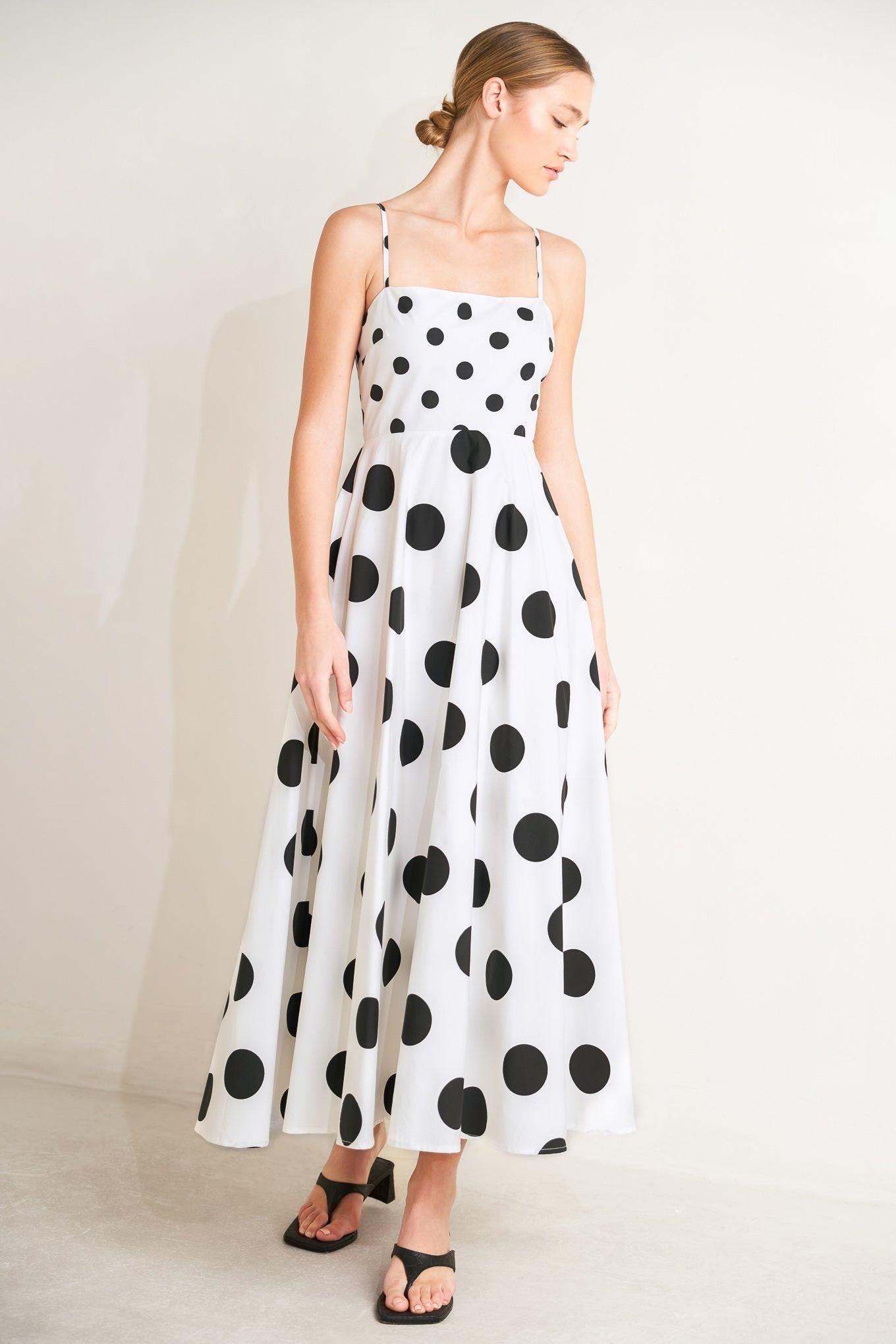 DOLCE VITA POLKA DOT MIDI DRESS FINAL