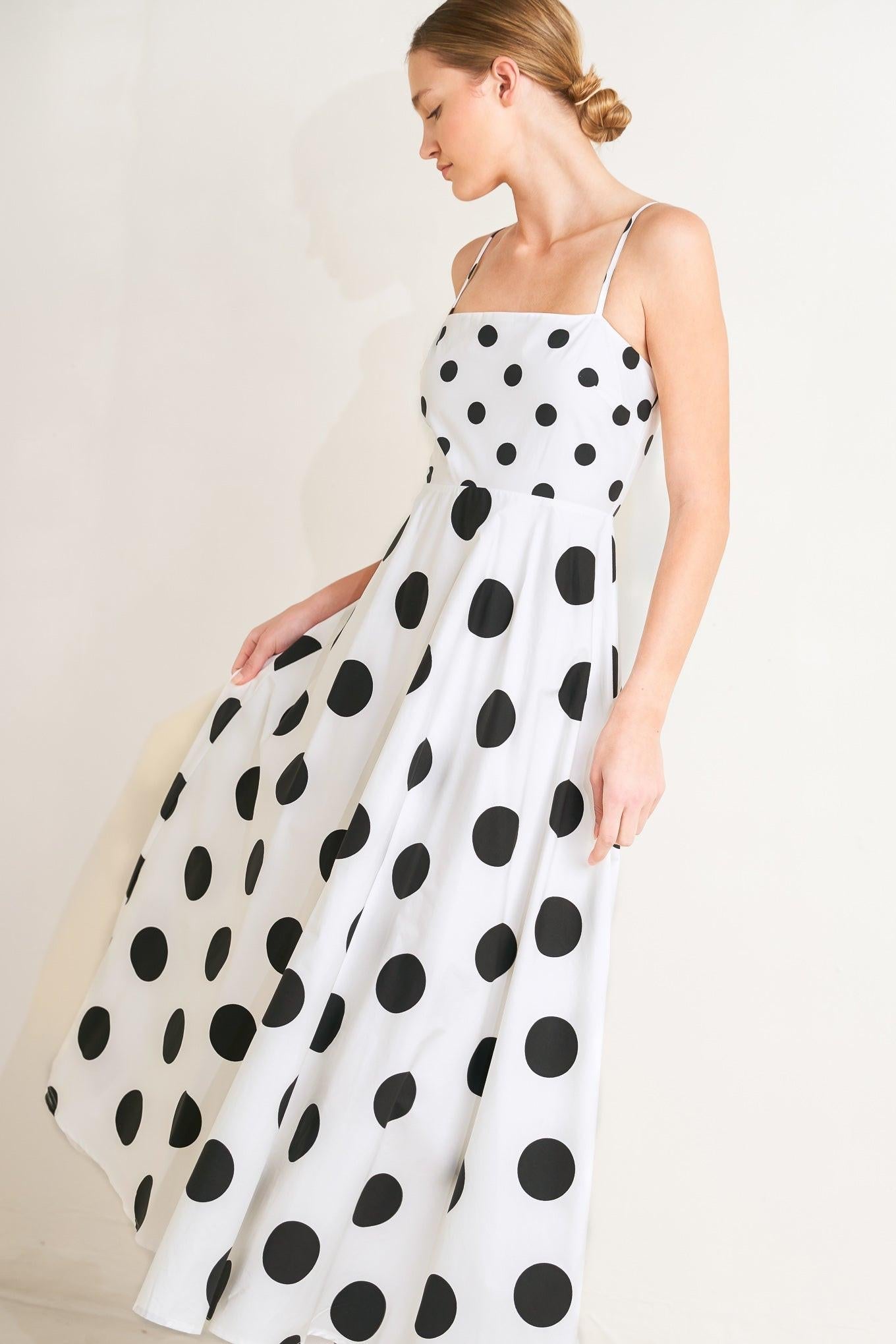 DOLCE VITA POLKA DOT MIDI DRESS