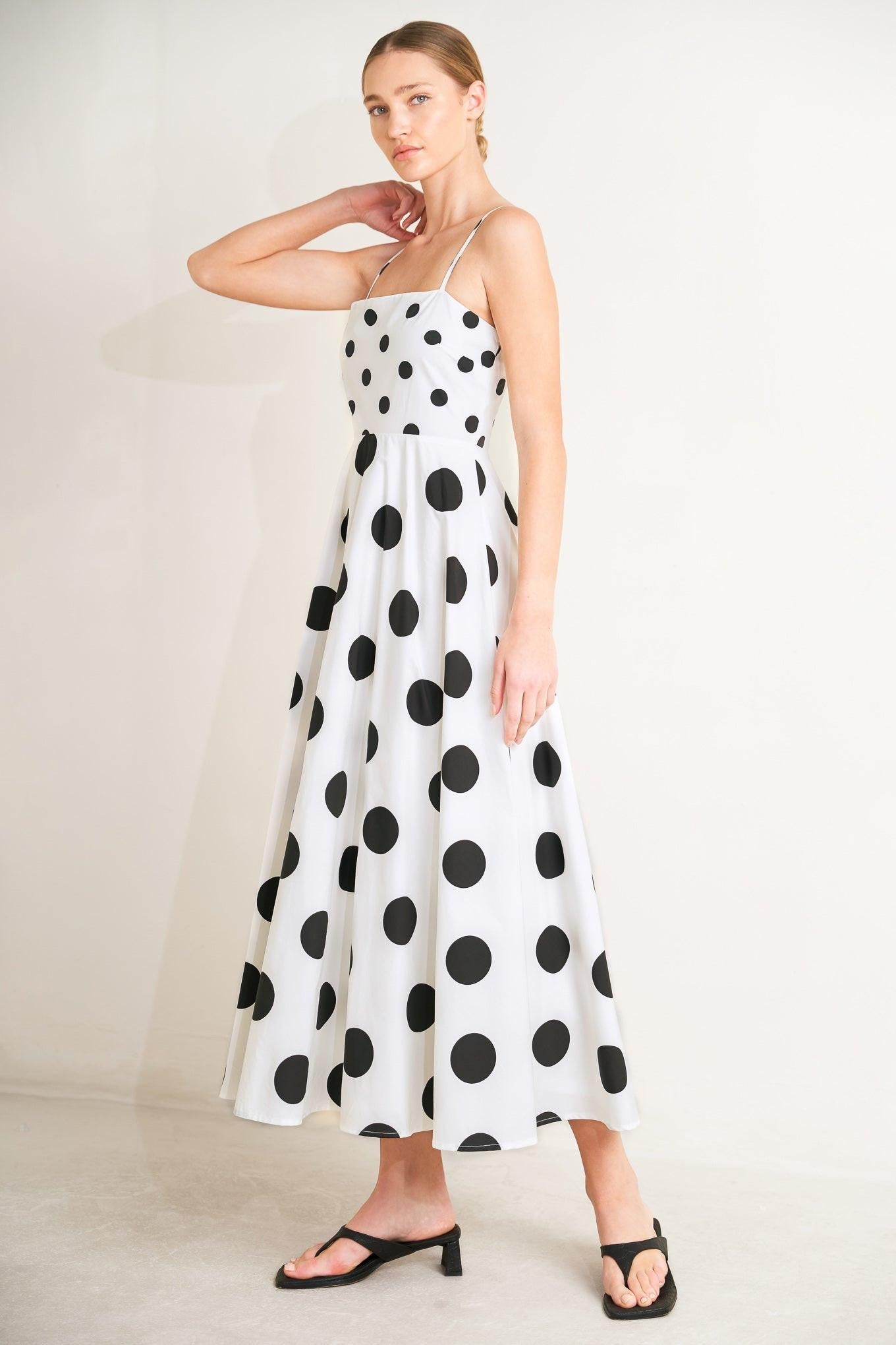 DOLCE VITA POLKA DOT MIDI DRESS