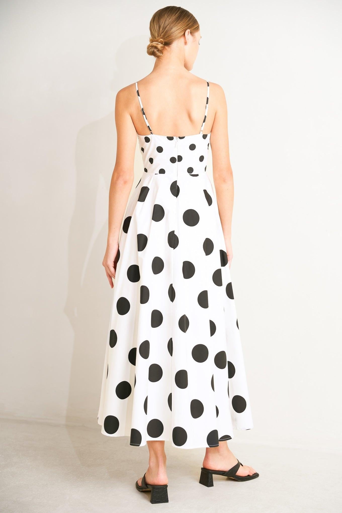 DOLCE VITA POLKA DOT MIDI DRESS