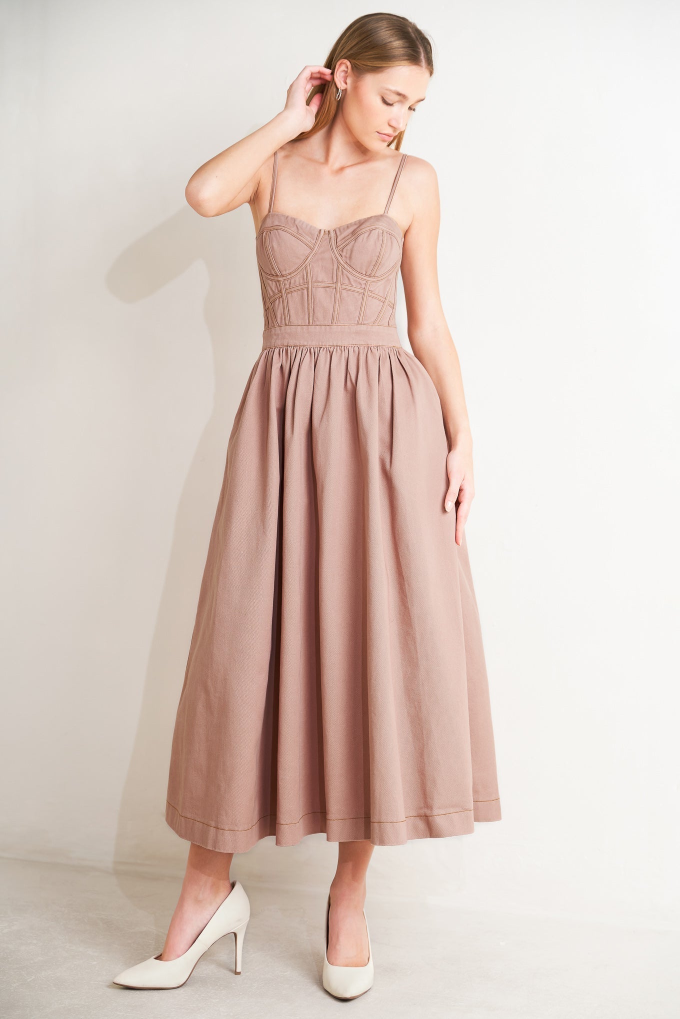 UNDERSTATED GLAM BUSTIER MIDI DRESS FINAL