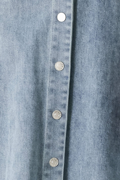 CLASSIC APPEAL ACID WASH DENIM SHIRT DRESS