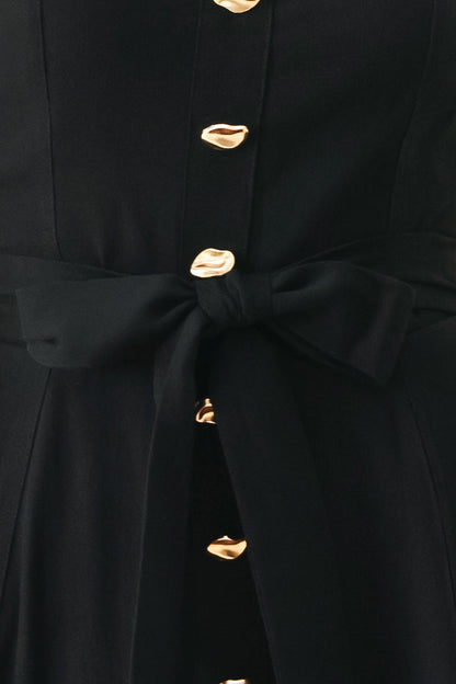 LOVELY NOIR BLACK MIDI DRESS