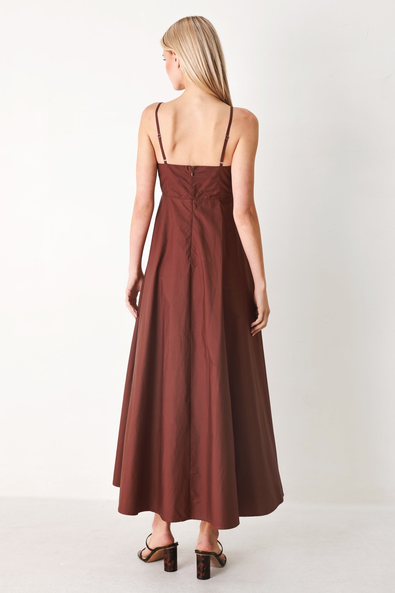QUIET LUXE DARK ROSE MIDI DRESS
