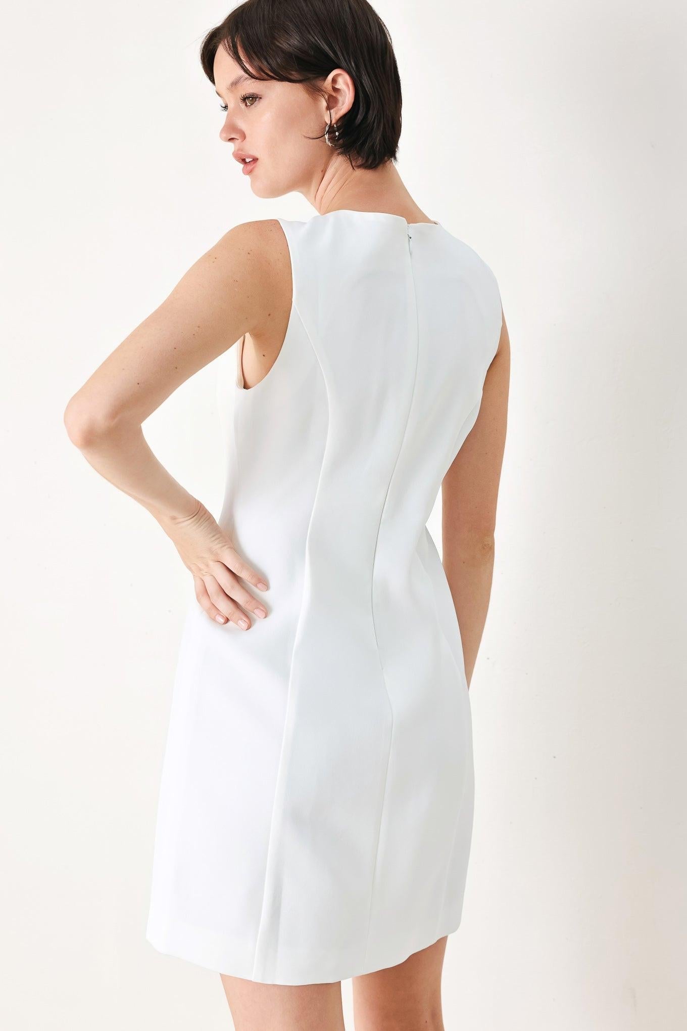Seashell Sweetheart White Mini Dress