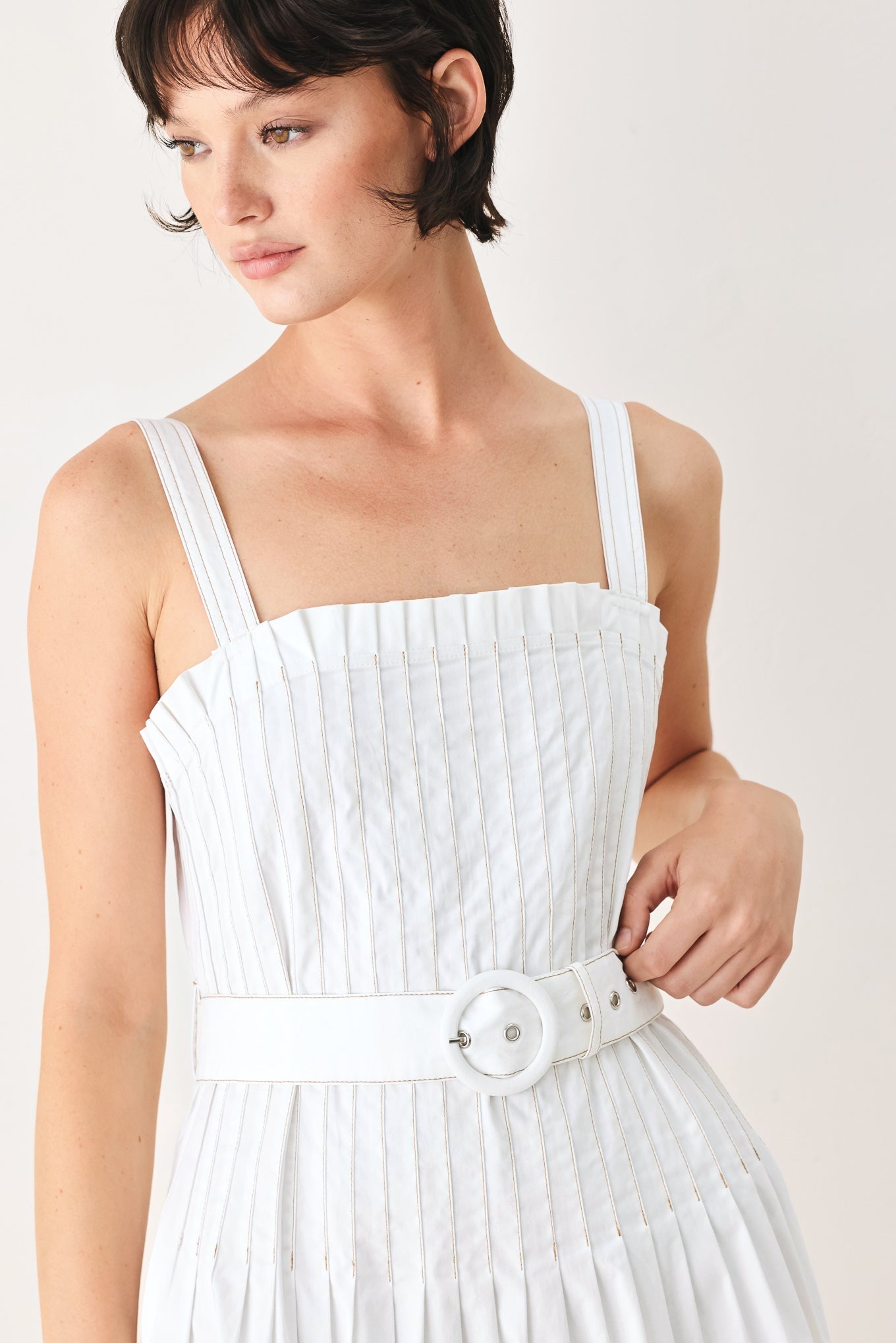 THE WEEKEND IN NANTUCKET WHITE MIDI DRESS