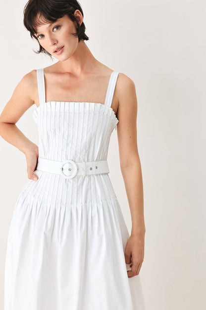 THE WEEKEND IN NANTUCKET WHITE MIDI DRESS