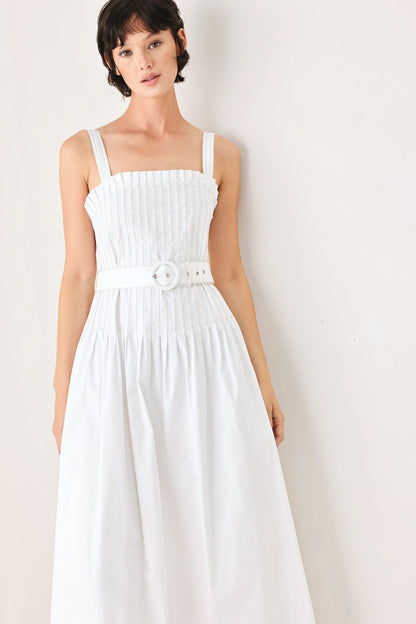 THE WEEKEND IN NANTUCKET WHITE MIDI DRESS