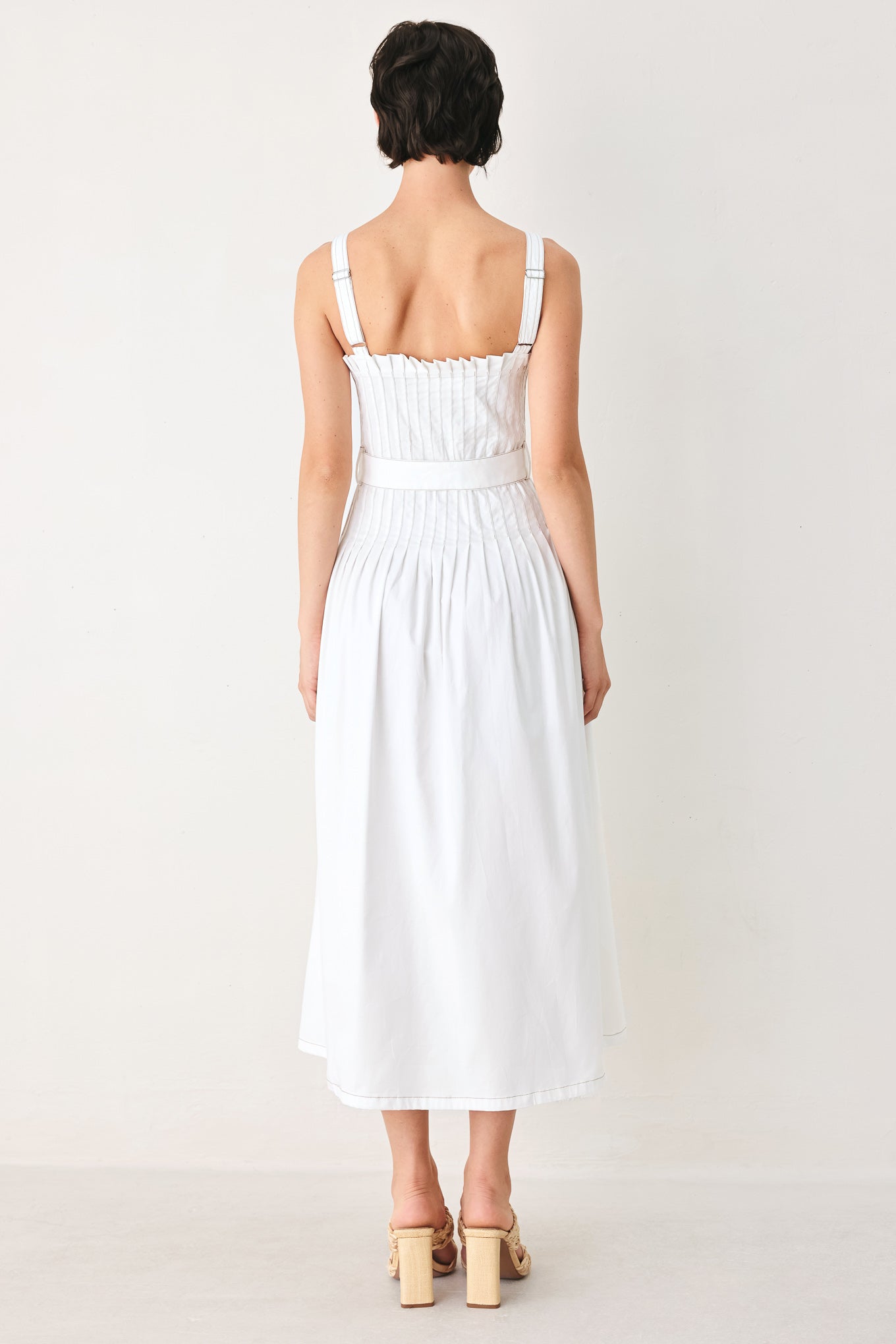 THE WEEKEND IN NANTUCKET WHITE MIDI DRESS