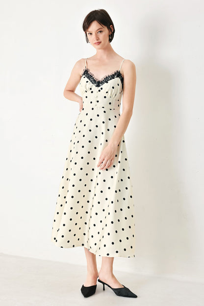 DOTTY SWEETHEART POLKA DOT MIDI DRESS