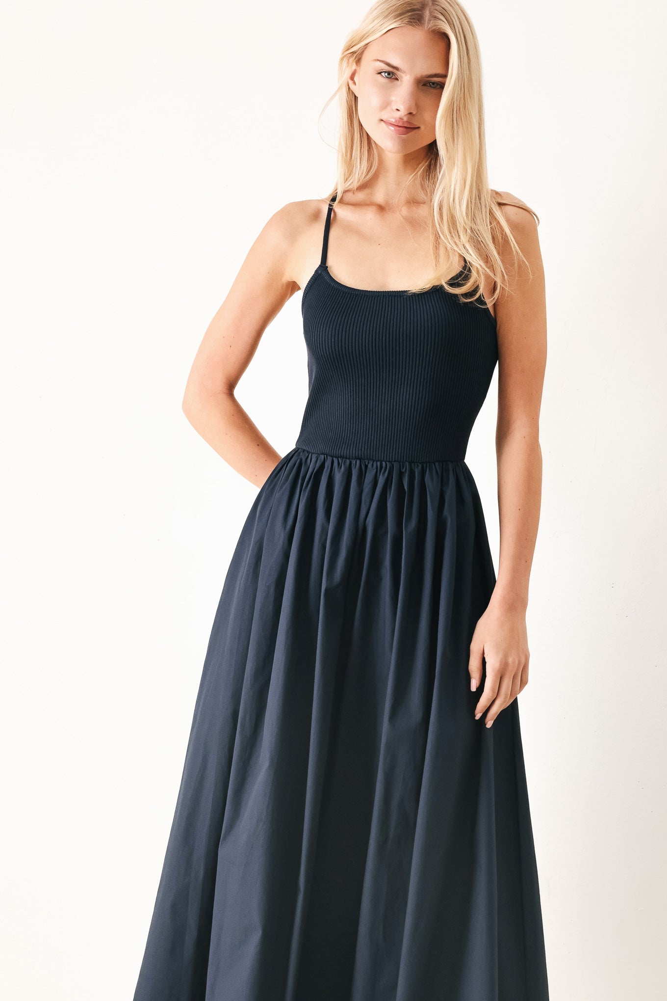 EASY BREEZE NAVY MIDI DRESS FINAL