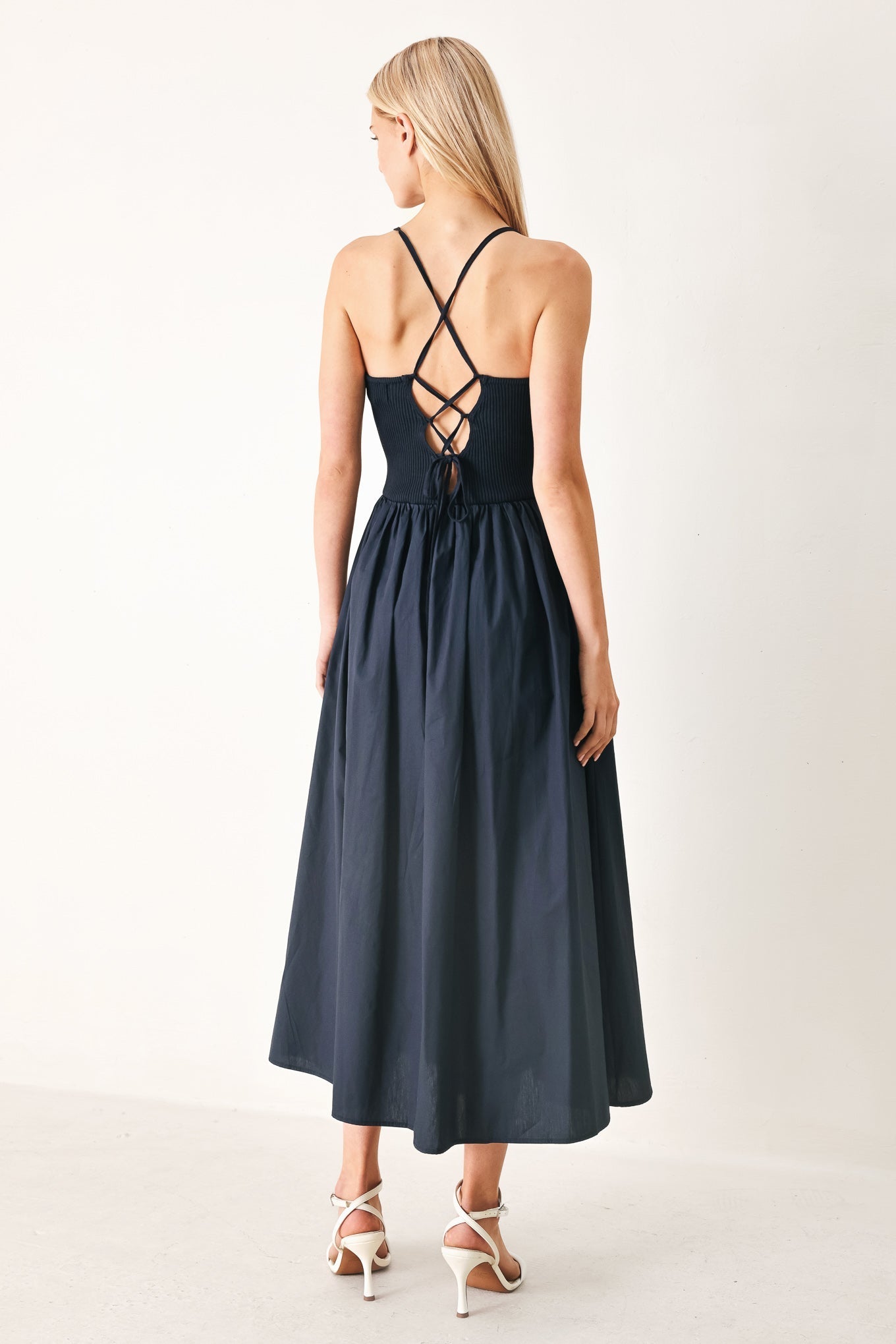 EASY BREEZE NAVY MIDI DRESS FINAL