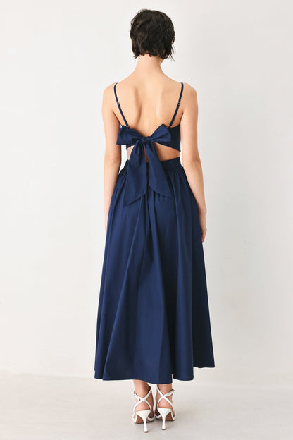 THE RIVIERA NIGHTS CUT-OUT MIDI DRESS