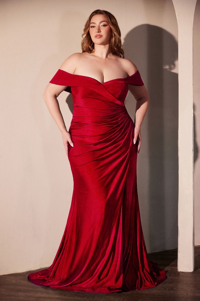 FREYA GOWN OFF THE SHOULDER STRETCH SPANDEX DRESS