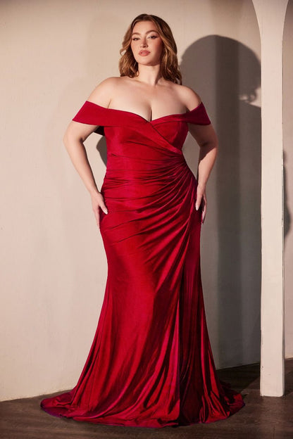 FREYA GOWN OFF THE SHOULDER STRETCH SPANDEX DRESS