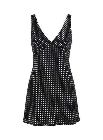 Nellie Mini Dress Black Polka Dot