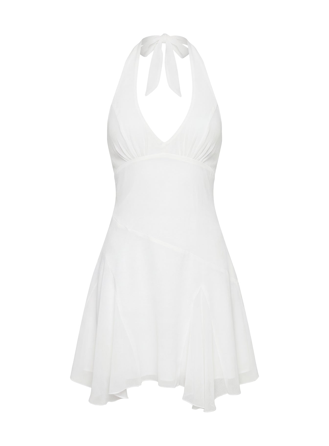 Valorie Halter Mini Dress White