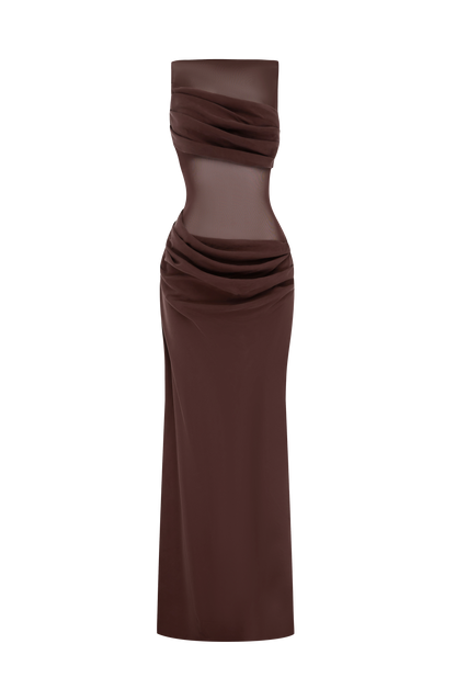 Gracelyn Maxi Dress Plum Brown