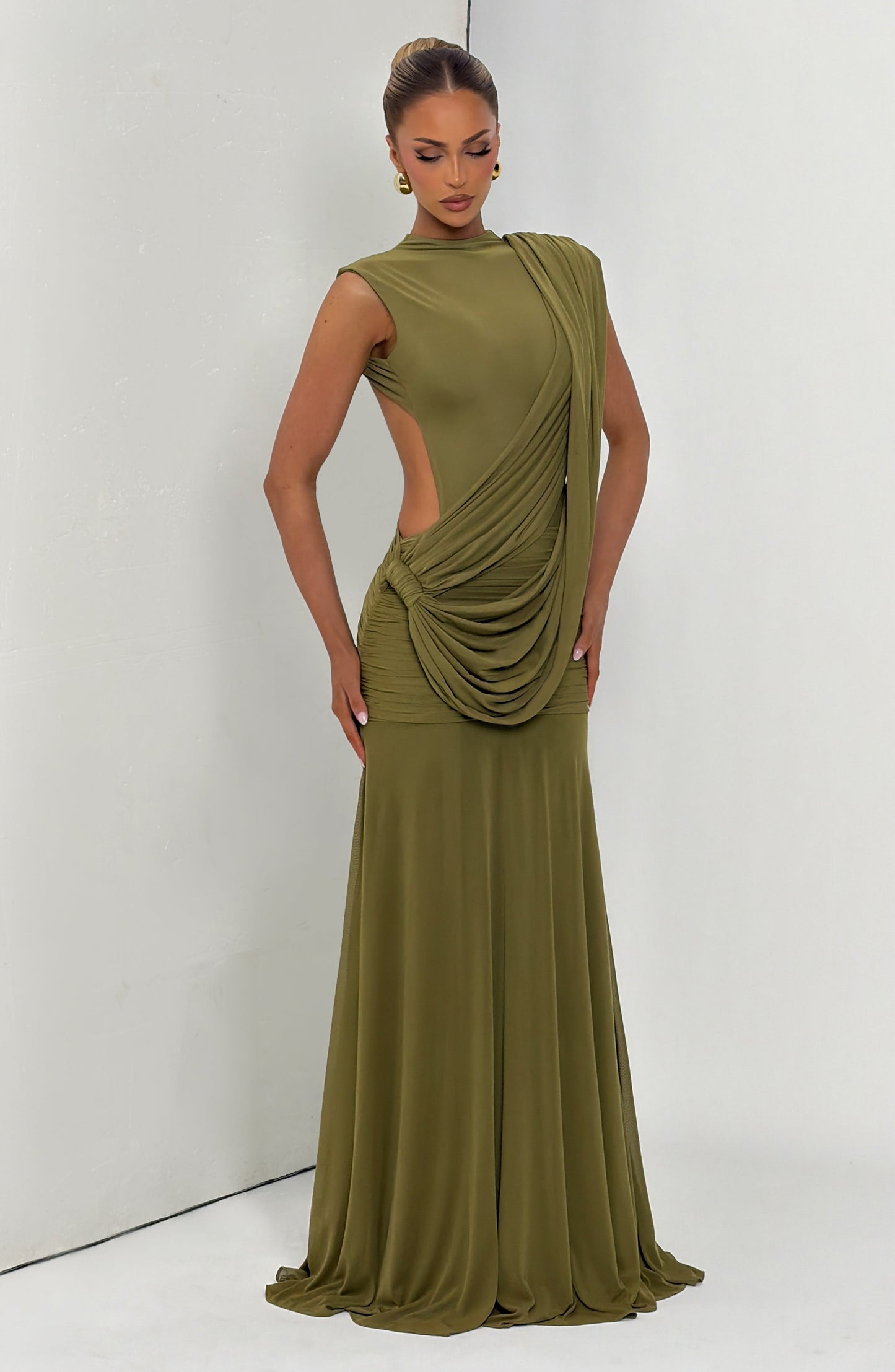 Mireya Maxi Dress Deep Olive