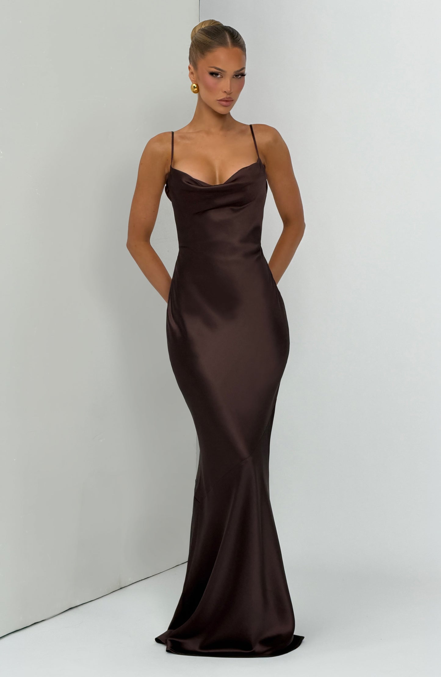 Sorelle Maxi Dress Plum Brown