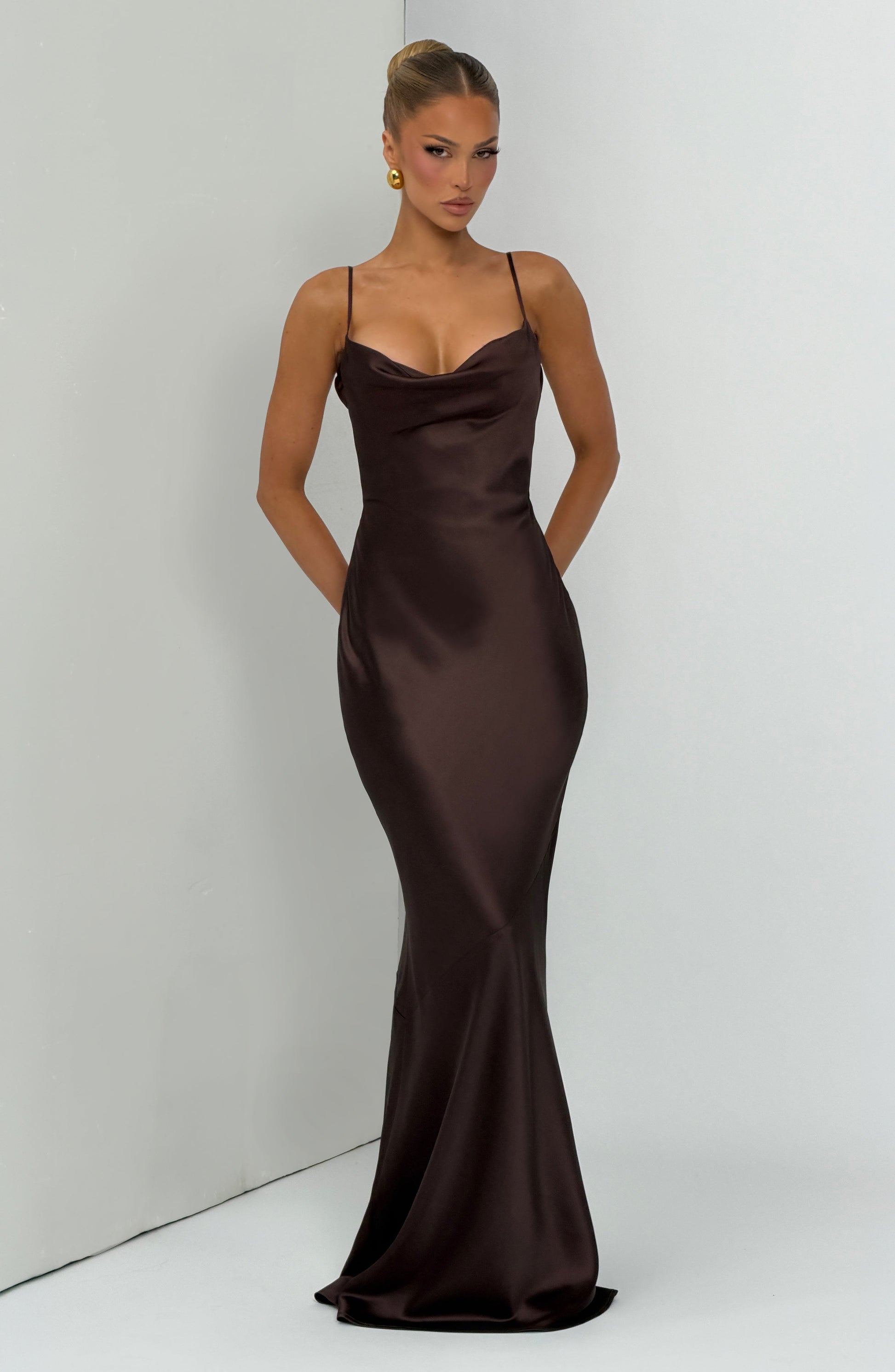 Sorelle Maxi Dress Plum Brown